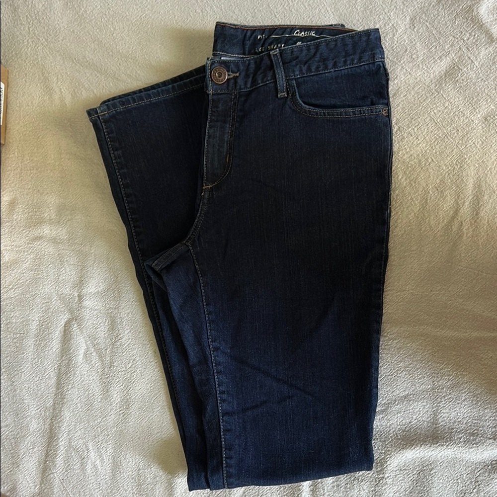 Eddie Bauer Classic Fit Barely Boot jeans Size 10 Long / Tall with 33.5” inseam